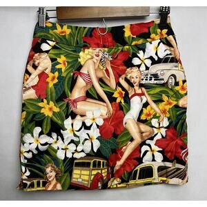 Loudmouth Women's Floral Retro Skort - Red, Yellow, Green